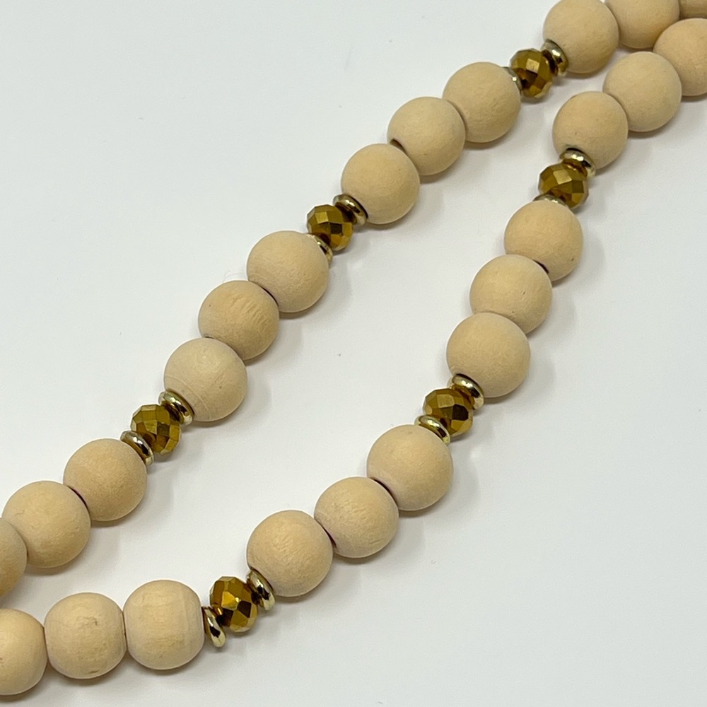Wood Bead Tassel Necklace Rustic Farmhouse Beaded Jewelry  Boho Accessories Rope - Picture 6 of 12